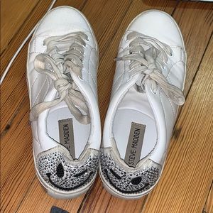 Steve Madden Smiley Face Sparkly Sneaker Shoes